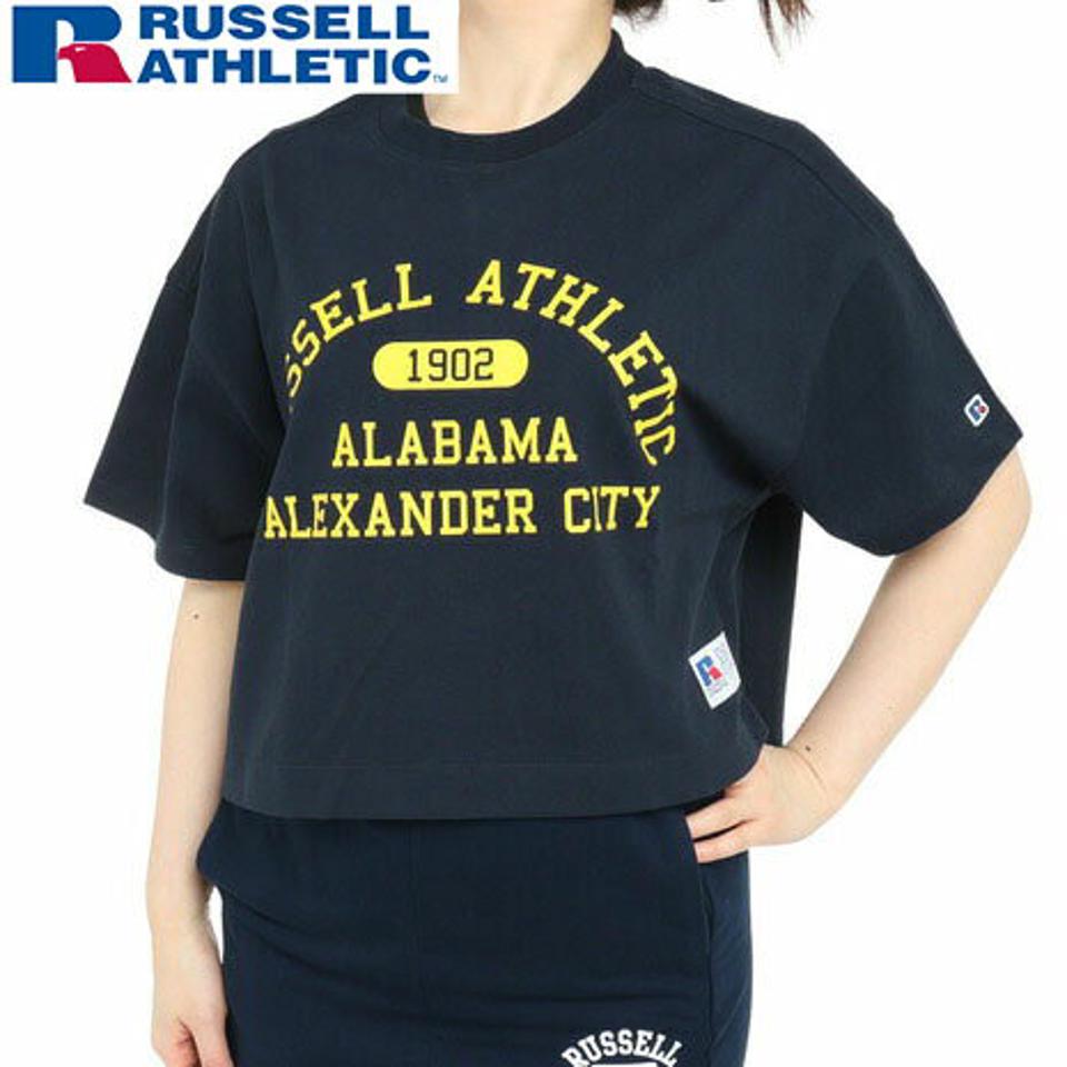 【15%OFFクーポン対象!2/1まで】ラッセル(RUSSELL)(レディース)16/-OE ショート丈半袖Tシャツ RBL23S1002 NVY