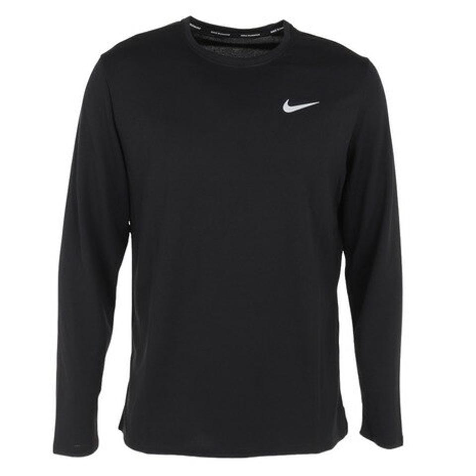 ナイキ(NIKE)(メンズ)カットソー 長袖 ランニング uv ブラック 黒 ドライフィット UV ランニングトップ FB7071-010