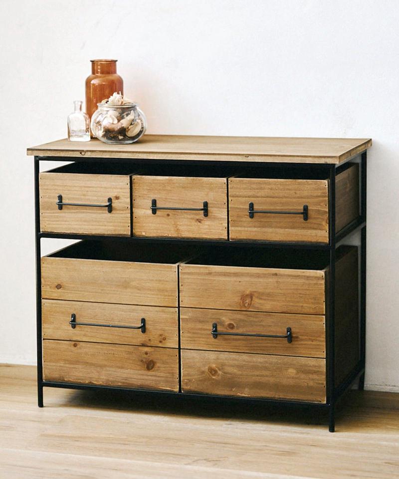 《WEB限定商品》アイアンウッド5ドロワーマルチラック