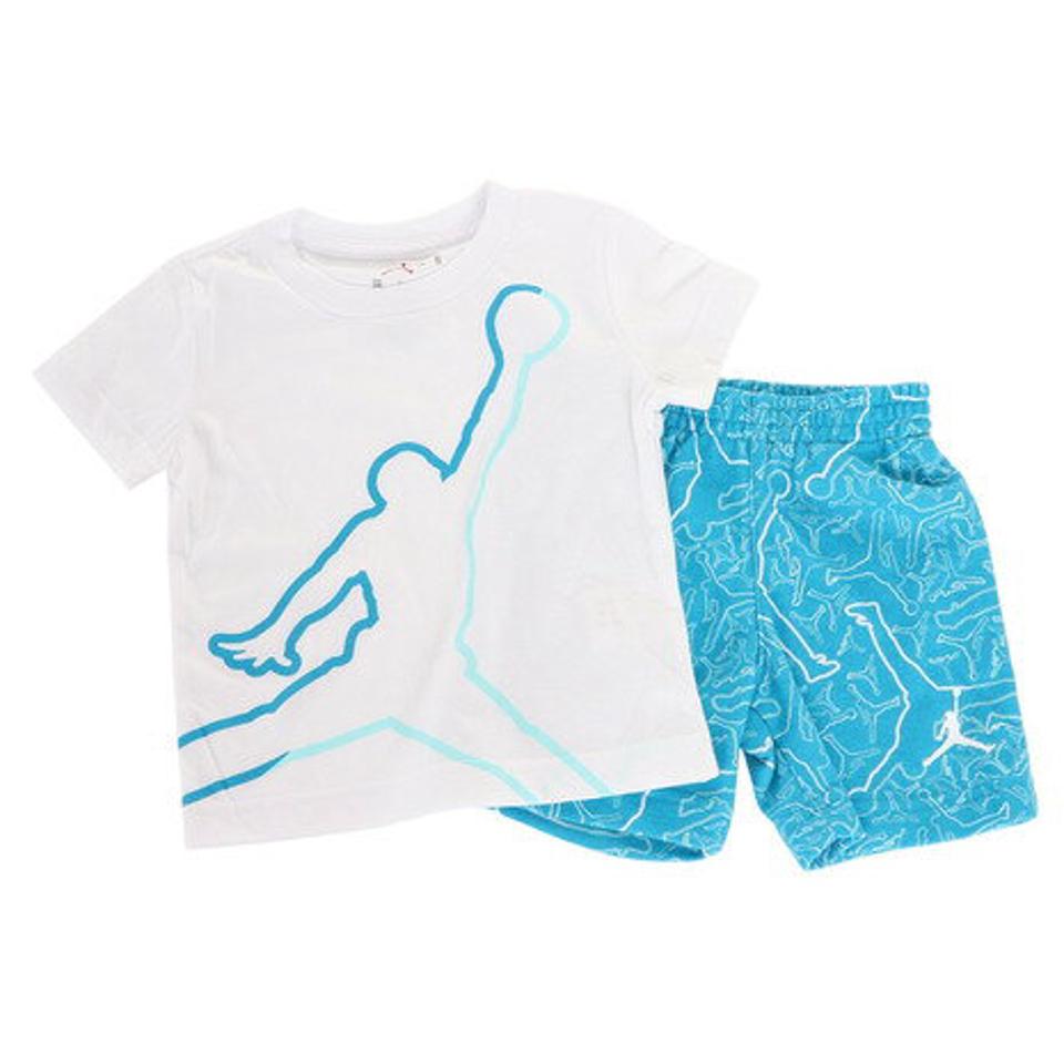 ジョーダン(JORDAN)(キッズ)半袖Tシャツ キッズ 上下セットトドラー ジャンプマンロゴ 75C445-BG8
