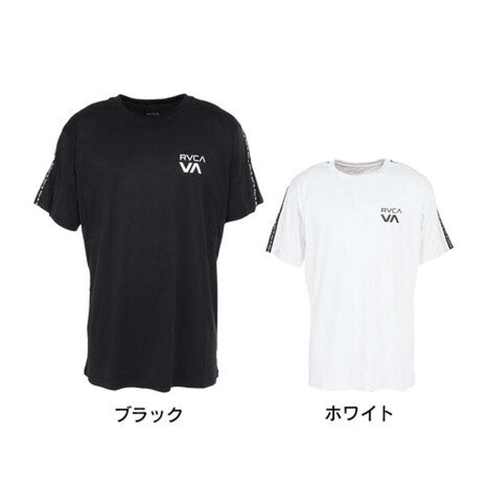 ルーカ(RVCA)(メンズ)ラッシュガード 半袖 Tシャツ 吸汗速乾 UVカット UPF50+ 外線対策 アウトドア スポーツ VENT TAPE BD041814