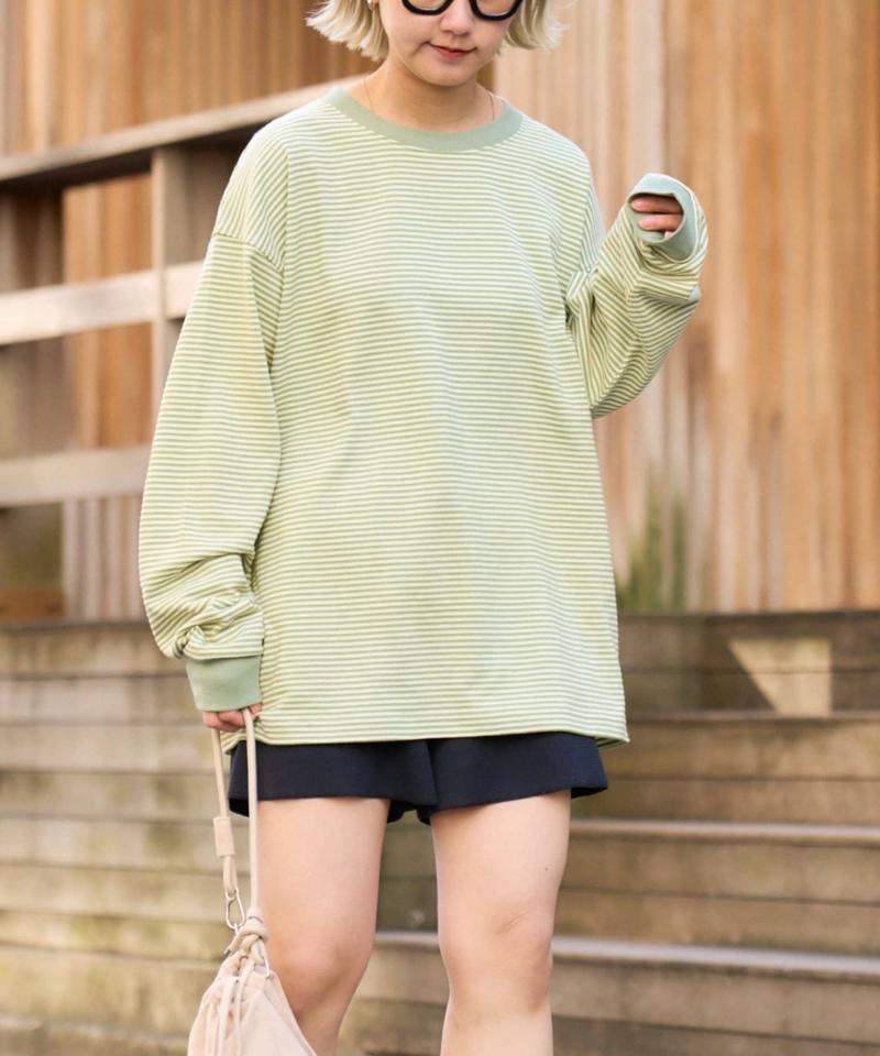 【洗ってもよれにくい】ユニセックスオーバーサイズスウェtee