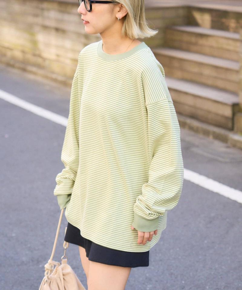 【洗ってもよれにくい】ユニセックスオーバーサイズスウェtee