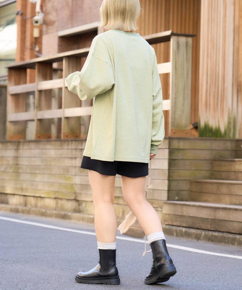 【洗ってもよれにくい】ユニセックスオーバーサイズスウェtee