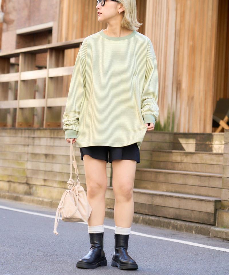 【洗ってもよれにくい】ユニセックスオーバーサイズスウェtee