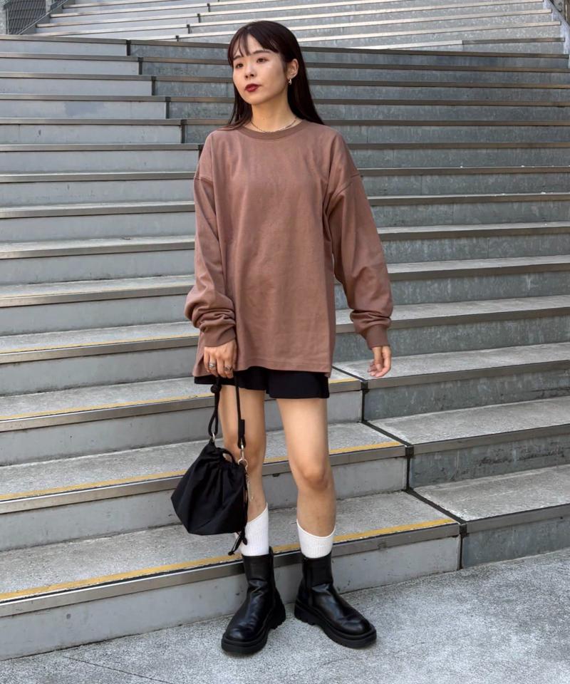 【洗ってもよれにくい】ユニセックスオーバーサイズスウェtee