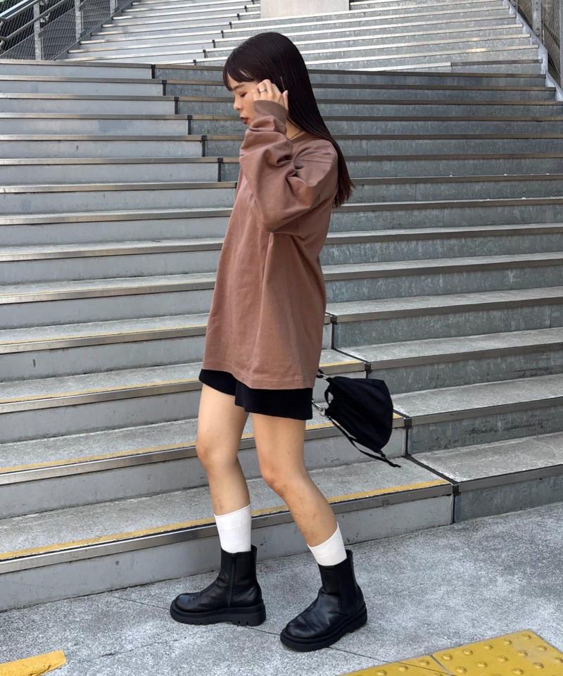 【洗ってもよれにくい】ユニセックスオーバーサイズスウェtee