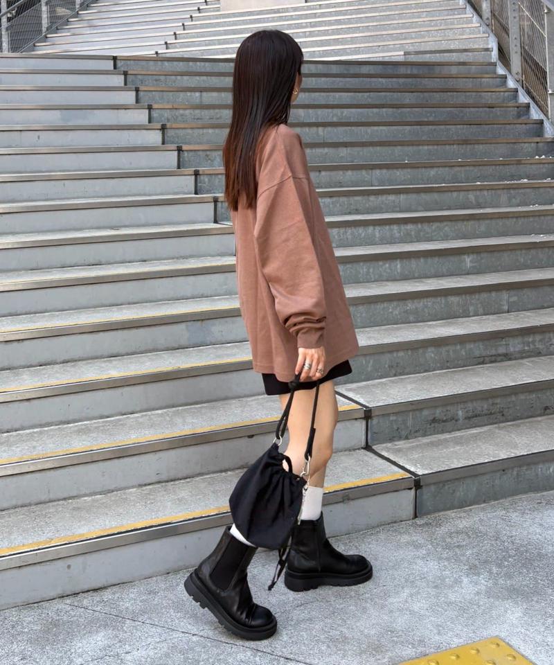 【洗ってもよれにくい】ユニセックスオーバーサイズスウェtee