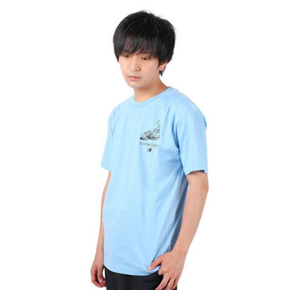 ニューバランス(new balance)(メンズ)半袖Tシャツ メンズ Caf MT31561BLZ 綿100%