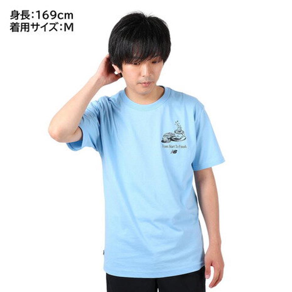 ニューバランス(new balance)(メンズ)半袖Tシャツ メンズ Caf MT31561BLZ 綿100%