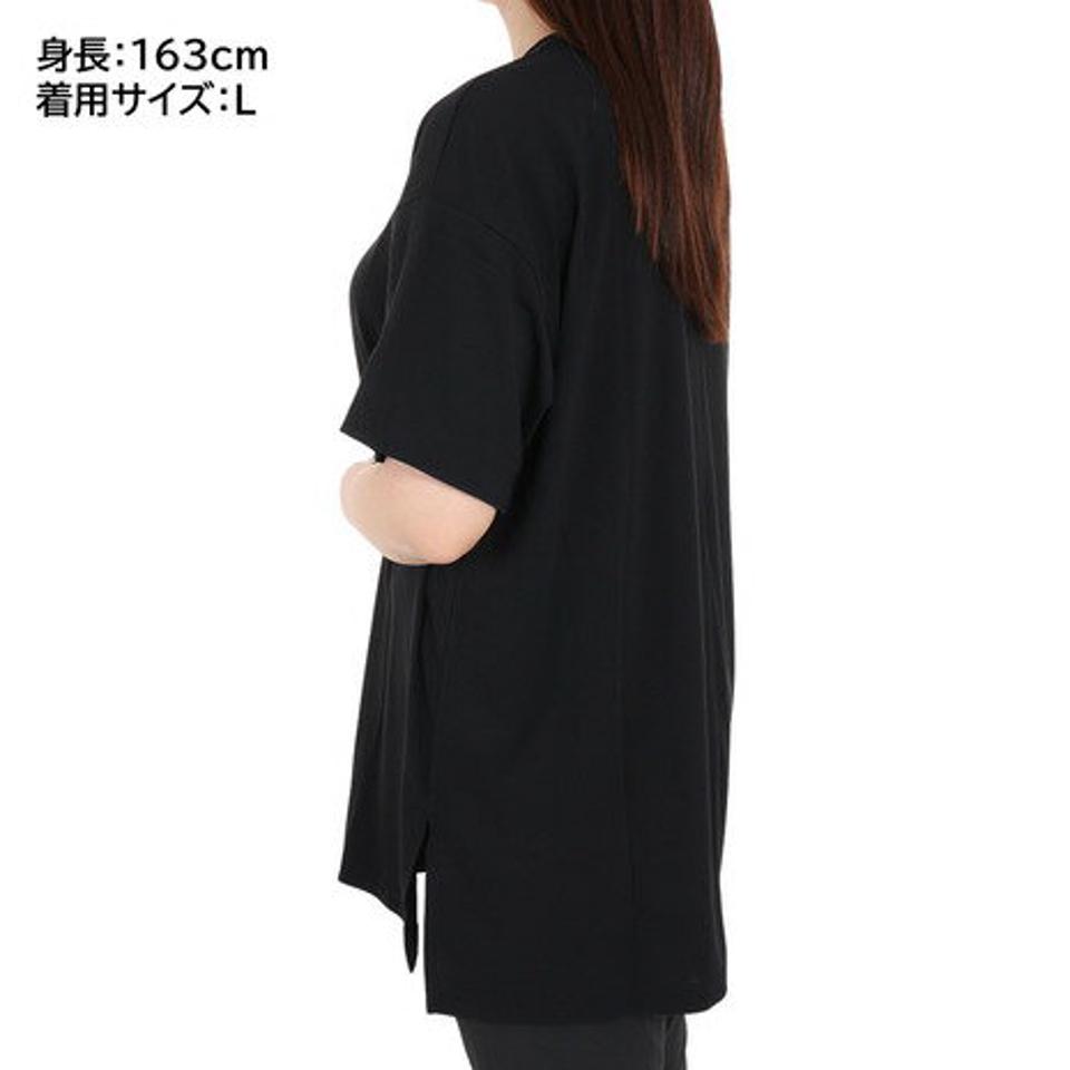 ダンスキン(DANSKIN)(レディース)半袖Tシャツ レディース プリントハーフスリーブオーバーサイズド DC723325 K