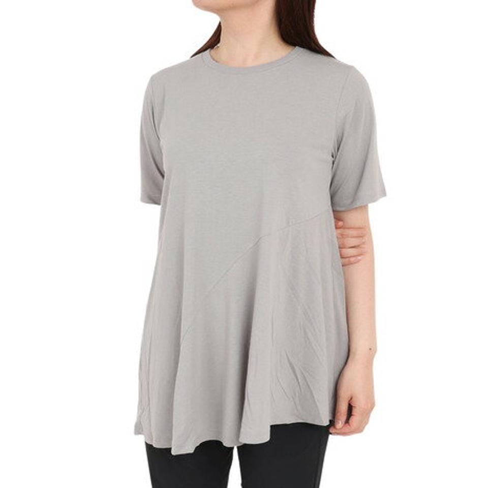 ダンスキン(DANSKIN)(レディース)半袖Tシャツ レディース ロングレングスフレア DC723322 TH