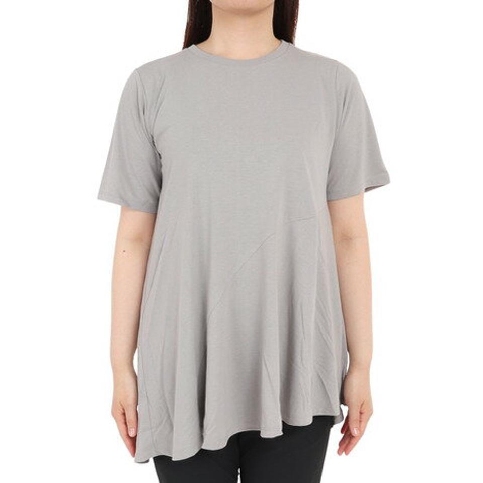 ダンスキン(DANSKIN)(レディース)半袖Tシャツ レディース ロングレングスフレア DC723322 TH