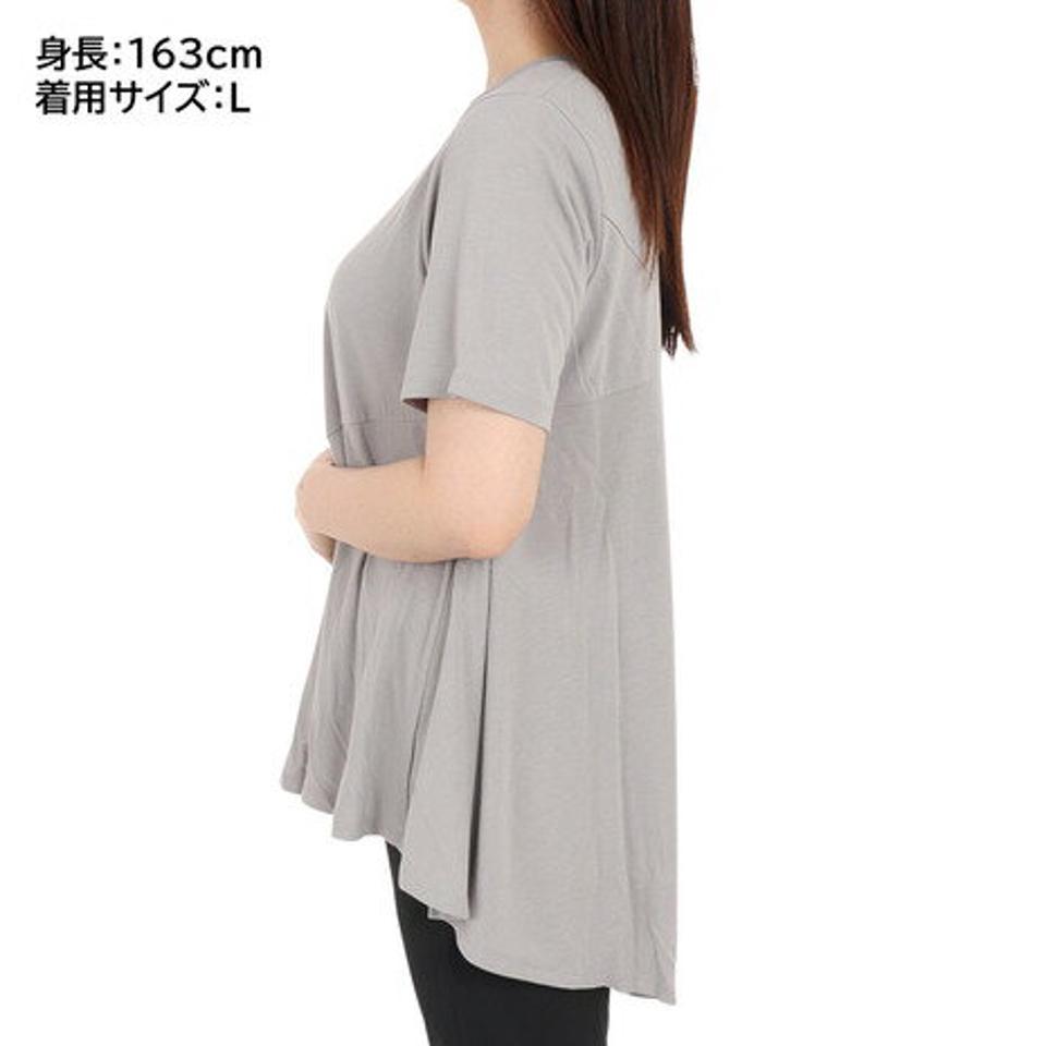 ダンスキン(DANSKIN)(レディース)半袖Tシャツ レディース ロングレングスフレア DC723322 TH