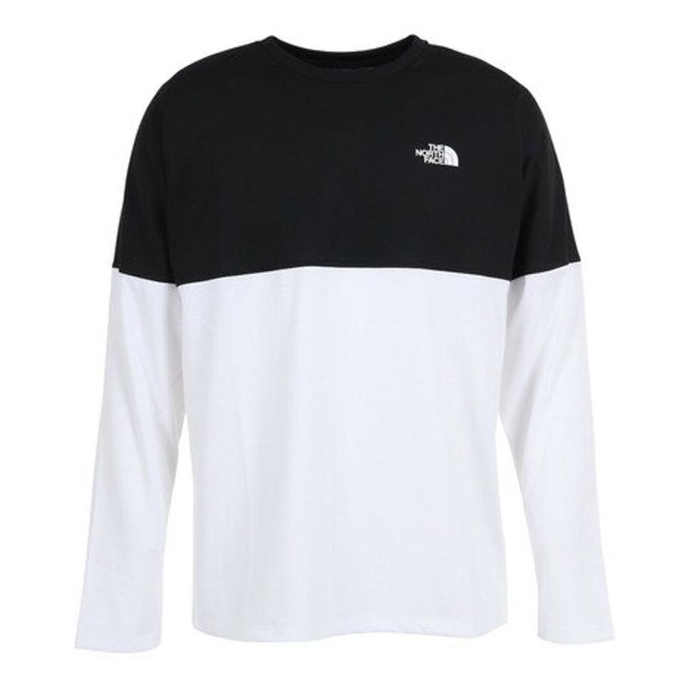 【2/25 24h限定 エントリー&対象4店舗買い回りで最大P10倍!】ノースフェイス(THE NORTH FACE)(メンズ)長袖Tシャツ メンズ Bi-Colored Nuptse NT82384 K