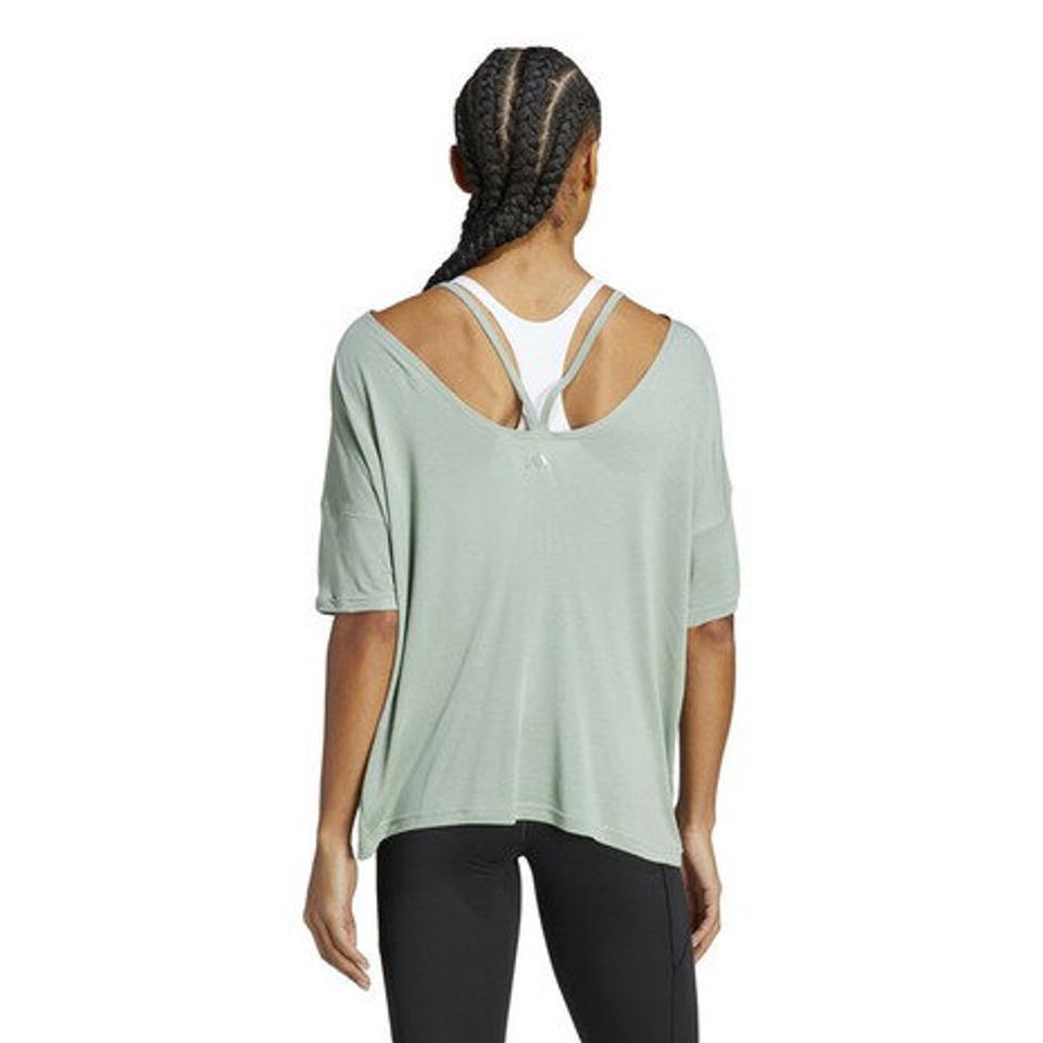 アディダス（adidas）（レディース）半袖Tシャツ レディース ヨガ スタジオ オーバーサイズ NEN82-HR5078
