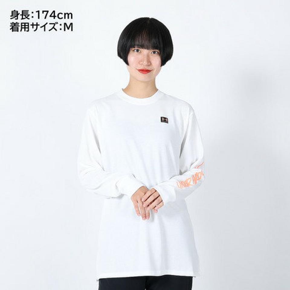 【20%OFFクーポン対象！9/7まで】アンダーアーマー（UNDER ARMOUR）（レディース）長袖Tシャツ レディース ヘビーウェイト テキストロゴ 1384111 100