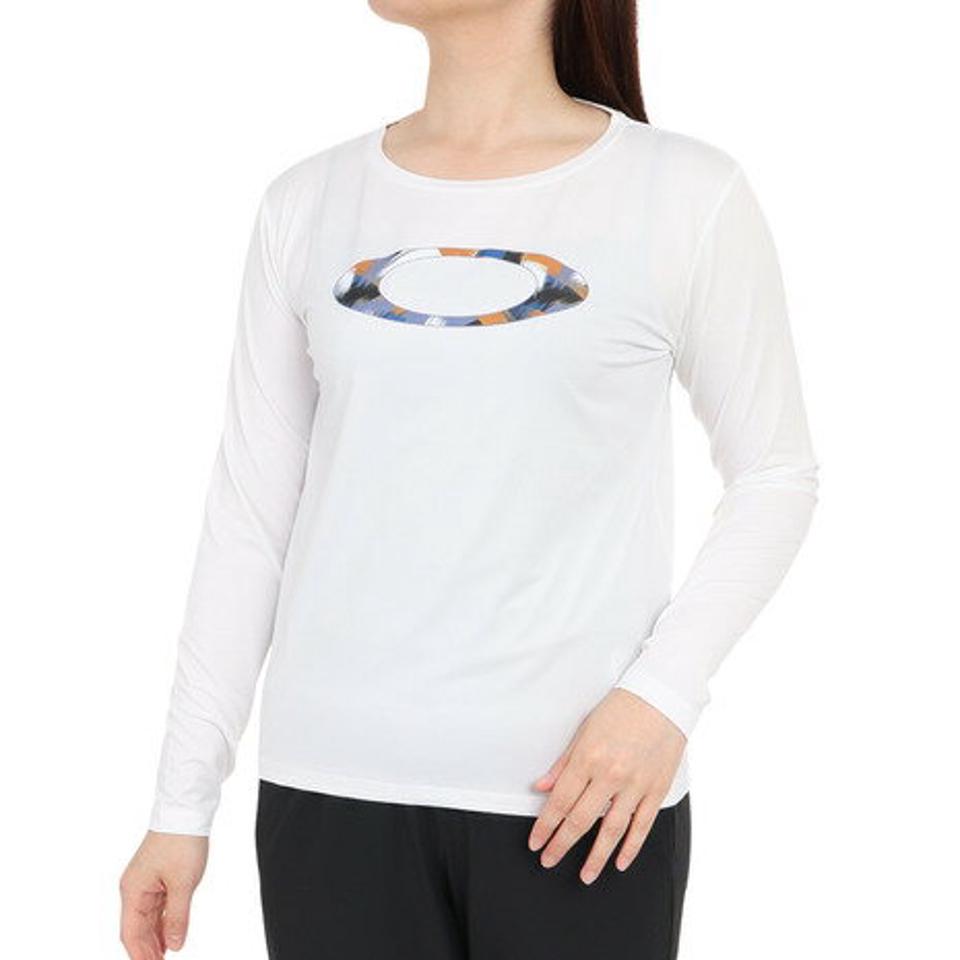 【10%OFFクーポン対象！11/2まで】オークリー（OAKLEY）（レディース）長袖Tシャツ レディース Radiant Evofree Ellipse FOA500655-100