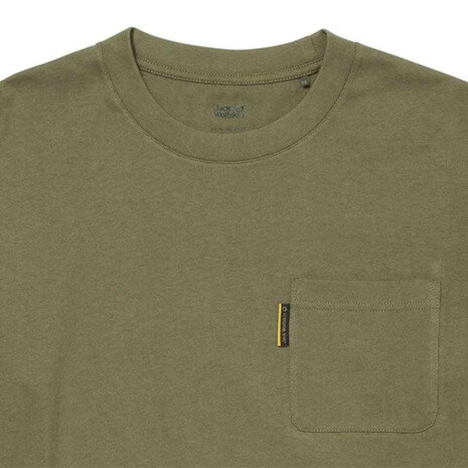 ジャックウルフスキン（JackWolfskin）（メンズ）アウトドア トレッキング JP POCKET オーガニックコットン 長袖Tシャツ 5022583-4550