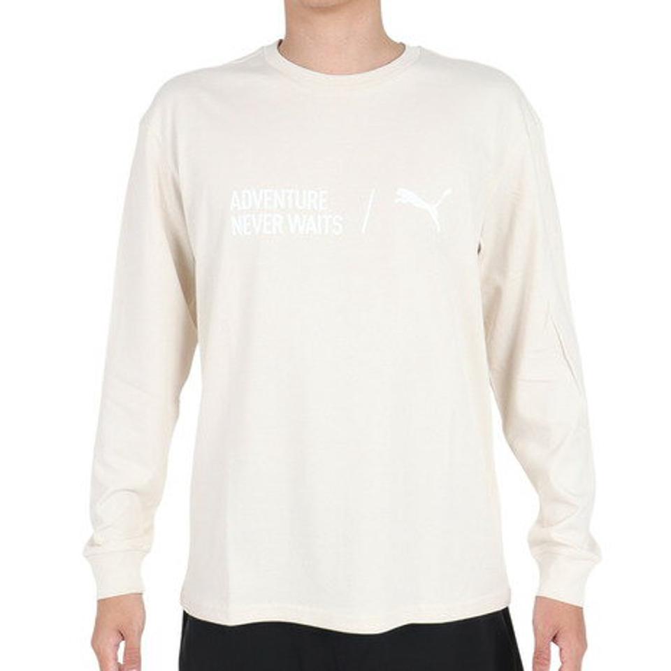 プーマ（PUMA）（メンズ）STYLE TECH 長袖 グラフィックTシャツ 679541 87 BEG