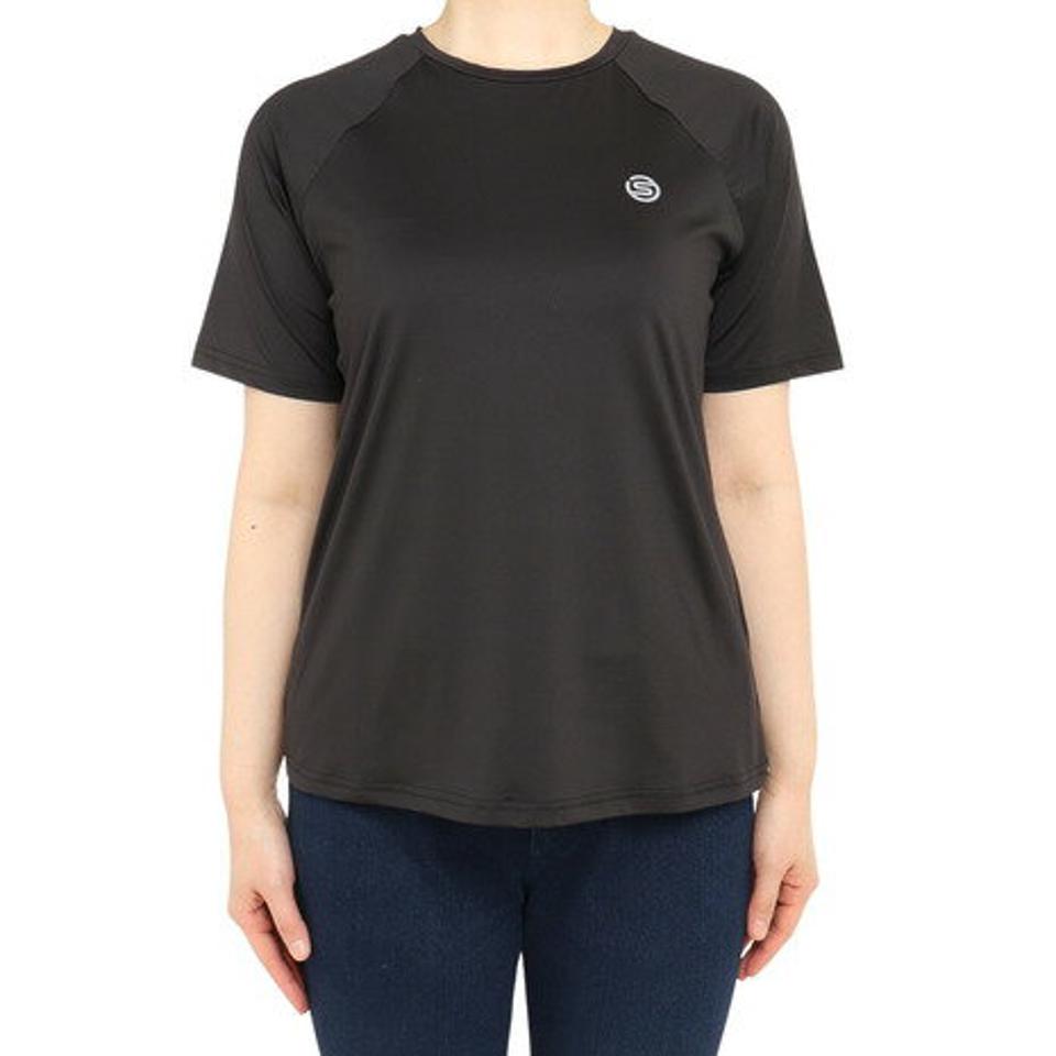 スキンズ（SKINS）（レディース）半袖Tシャツ レディースロゴ 185-27040-019