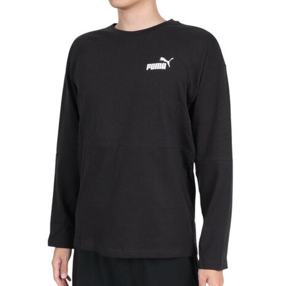 プーマ（PUMA）（メンズ）長袖Tシャツ メンズ PUMA POWER カラーブロック 677682 56 BLK