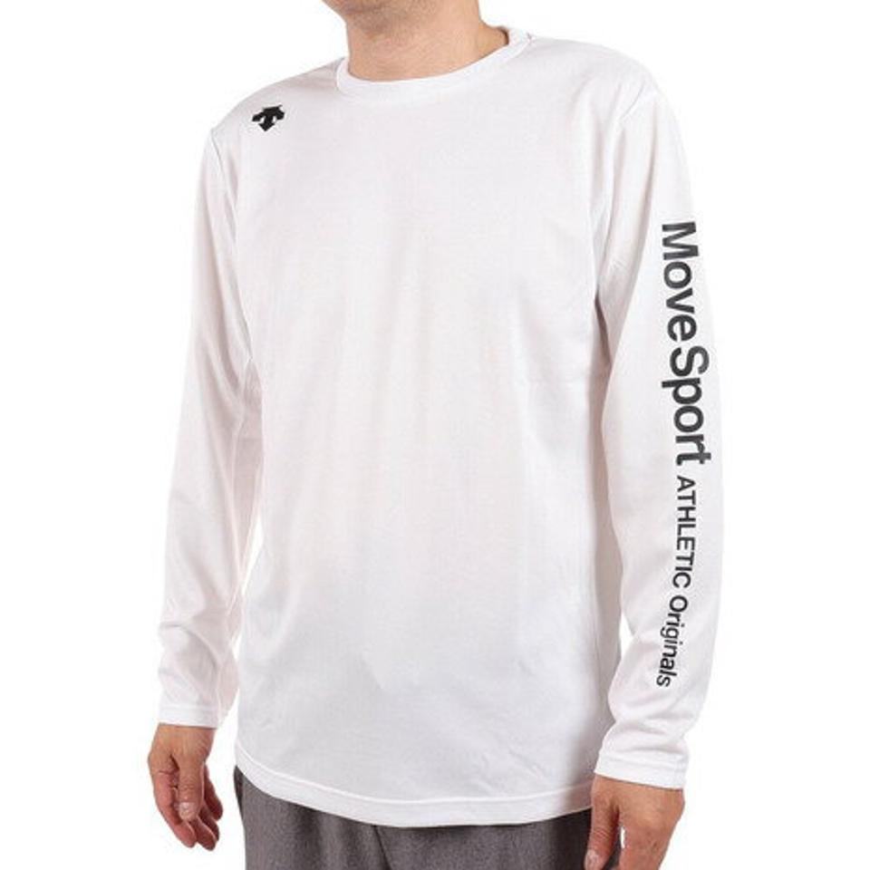 デサント（DESCENTE）（メンズ）長袖Tシャツ メンズ DRYMESH DMMUJB51 WH