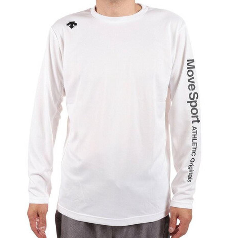 デサント（DESCENTE）（メンズ）長袖Tシャツ メンズ DRYMESH DMMUJB51 WH