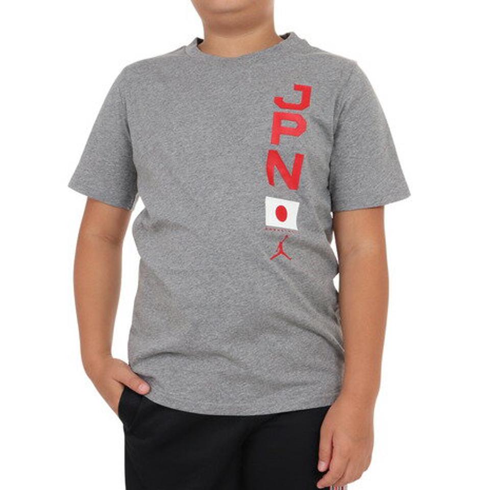 ジョーダン（JORDAN）（キッズ）バスケ 日本代表 チームTシャツ ジュニア JPN 2023 W杯 グレー YGB7NBA4-GREY