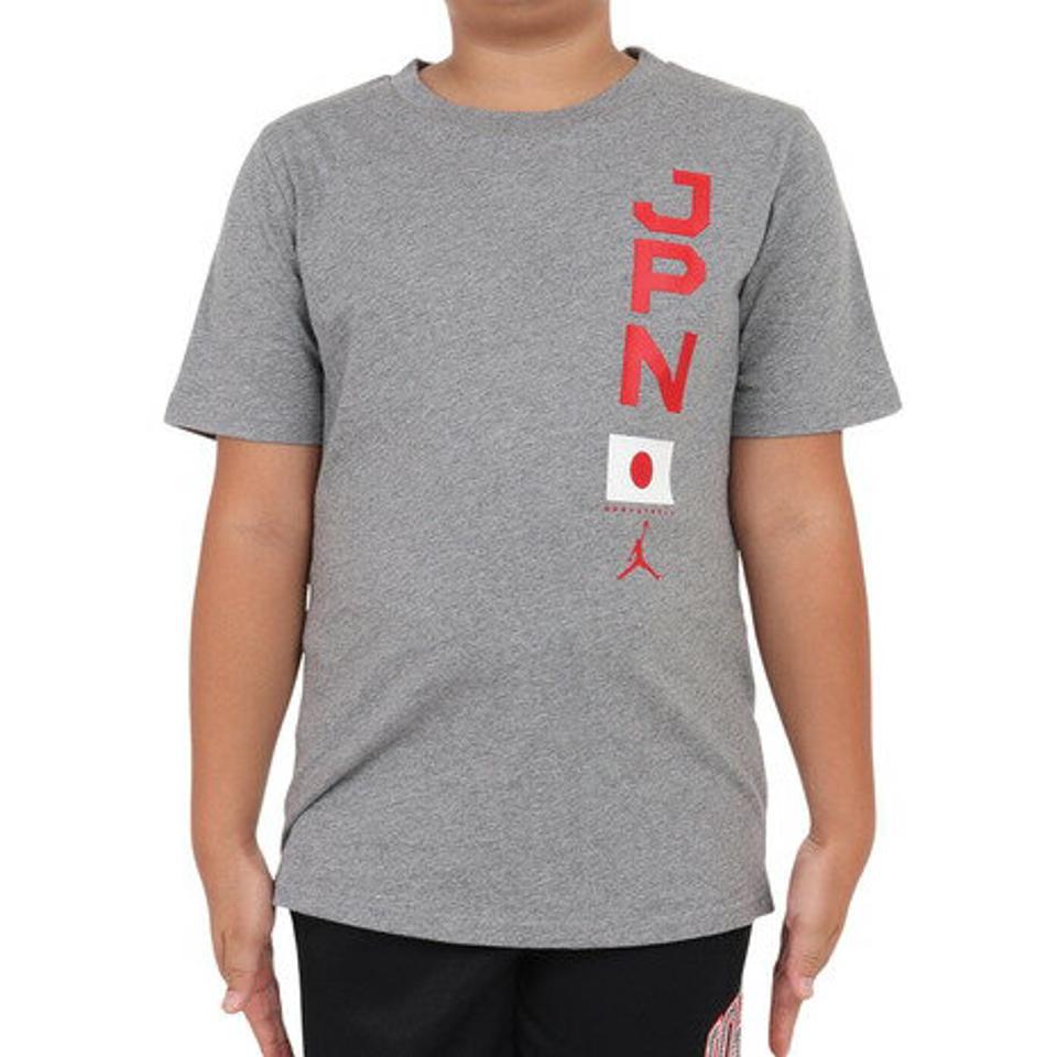 ジョーダン（JORDAN）（キッズ）バスケ 日本代表 チームTシャツ ジュニア JPN 2023 W杯 グレー YGB7NBA4-GREY