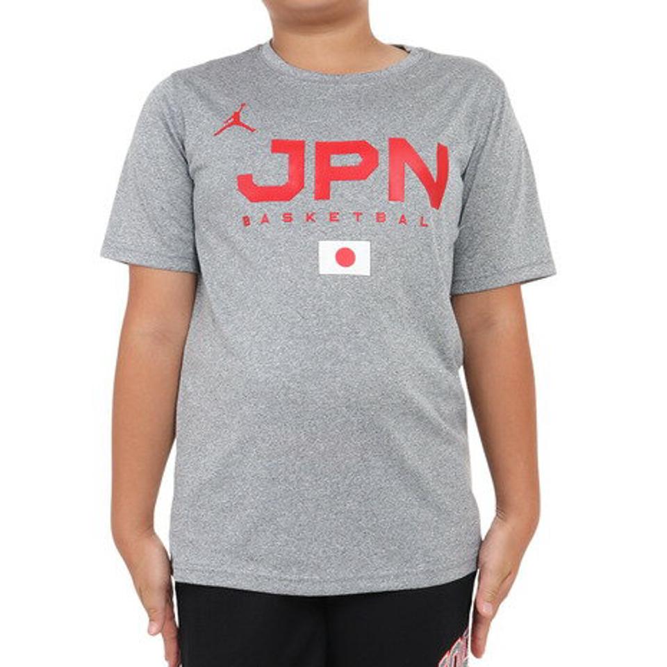 ジョーダン（JORDAN）（キッズ）バスケ 日本代表 Tシャツ ジュニア 半袖 JPN 2023 W杯 YGB7NBA3-GREY