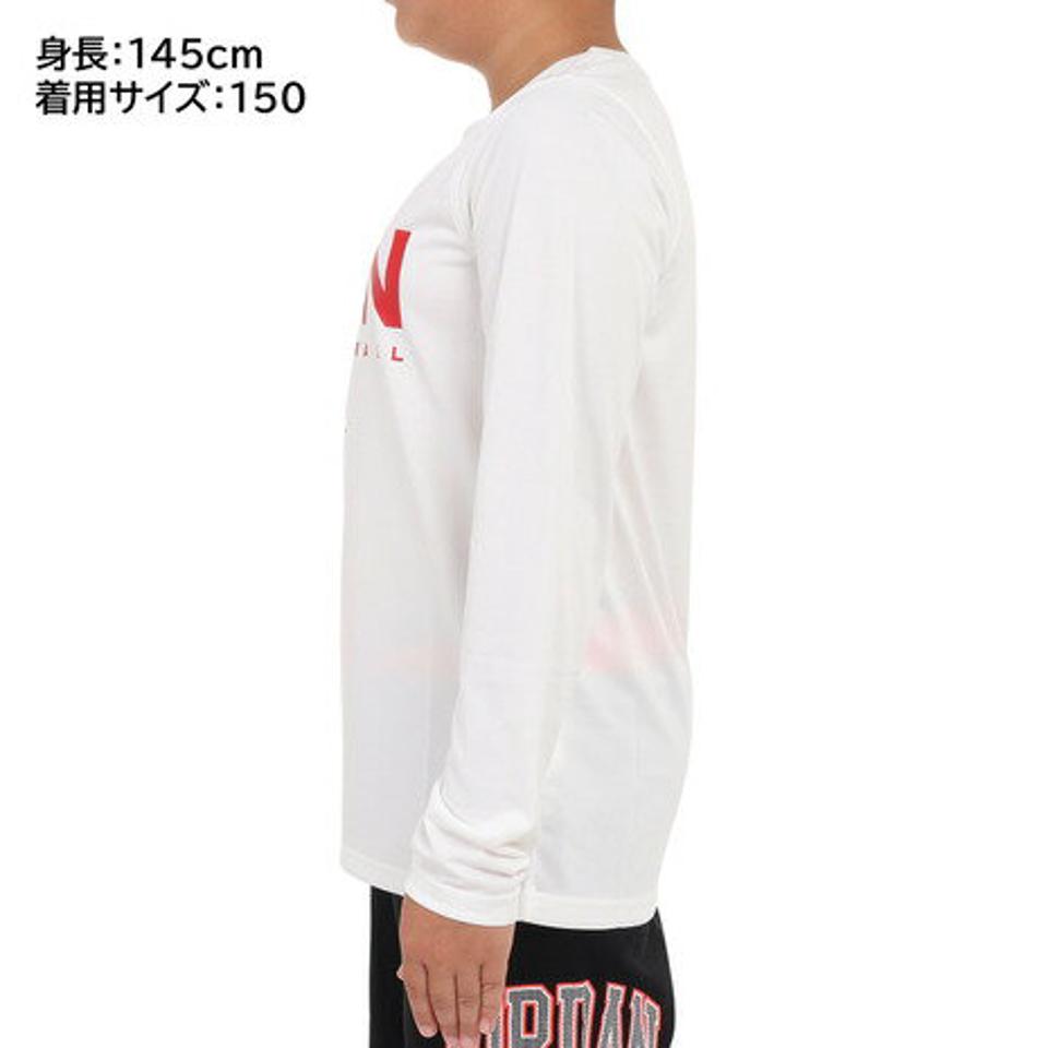 ジョーダン（JORDAN）（キッズ）バスケ 日本代表 Tシャツ ジュニア 長袖 JPN 2023 W杯 ホワイト YGB7NBA2-WHITE