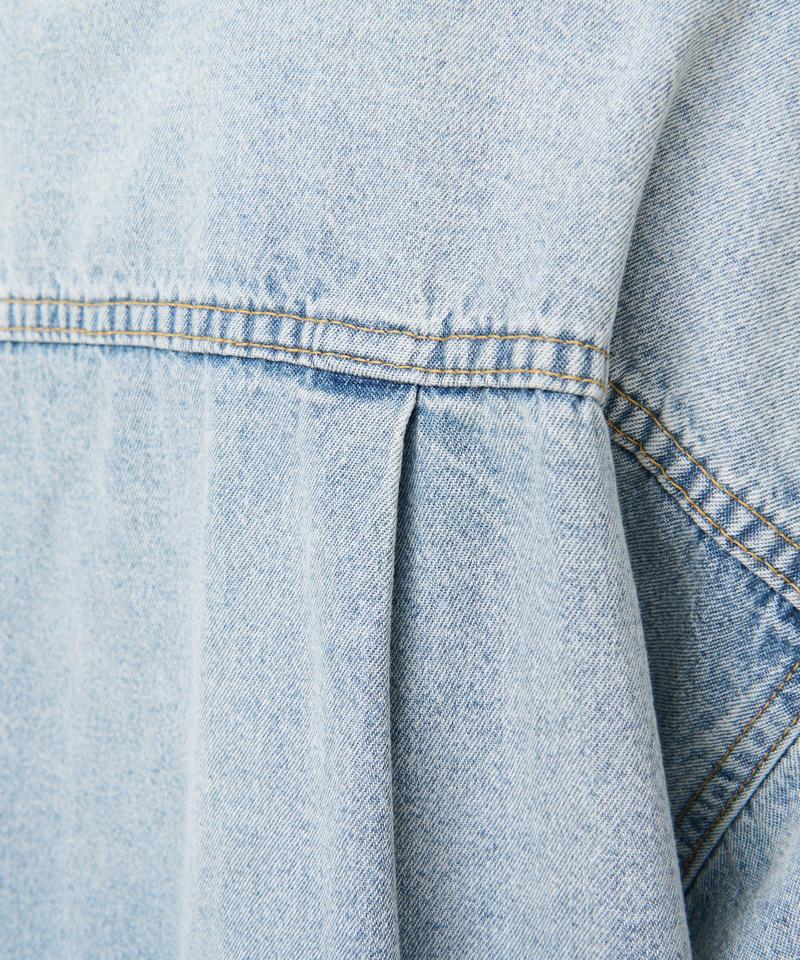 【ベストセラー】【秋の羽織に】【MONN.:.(モン)】ビッグデニムシャツ