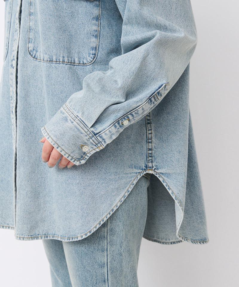 【ベストセラー】【秋の羽織に】【MONN.:.(モン)】ビッグデニムシャツ