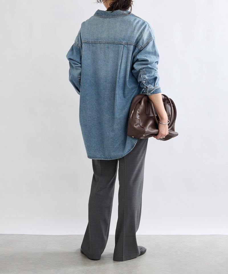 【ベストセラー】【秋の羽織に】【MONN.:.(モン)】ビッグデニムシャツ