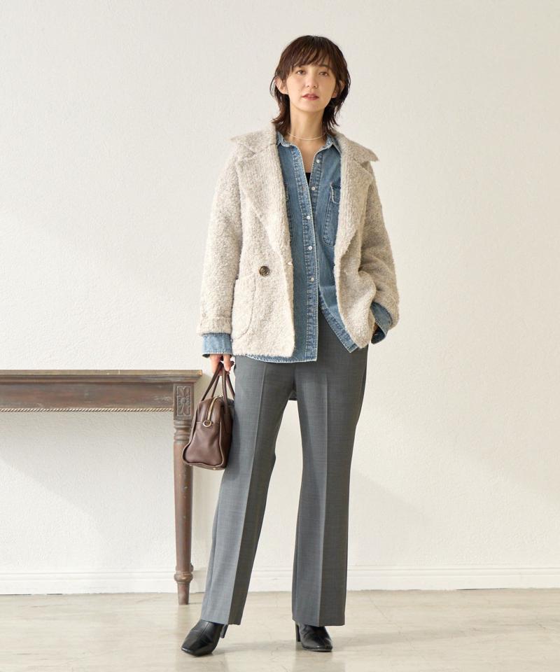 【ベストセラー】【秋の羽織に】【MONN.:.(モン)】ビッグデニムシャツ