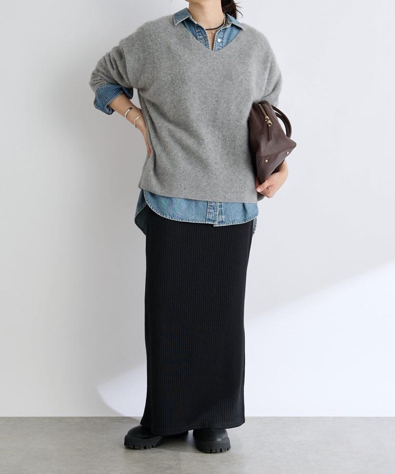 【ベストセラー】【秋の羽織に】【MONN.:.(モン)】ビッグデニムシャツ