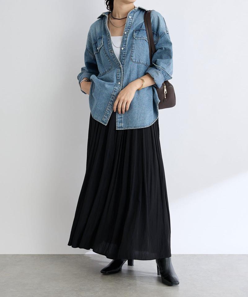 【ベストセラー】【MONN.:.(モン)】ビッグデニムシャツ