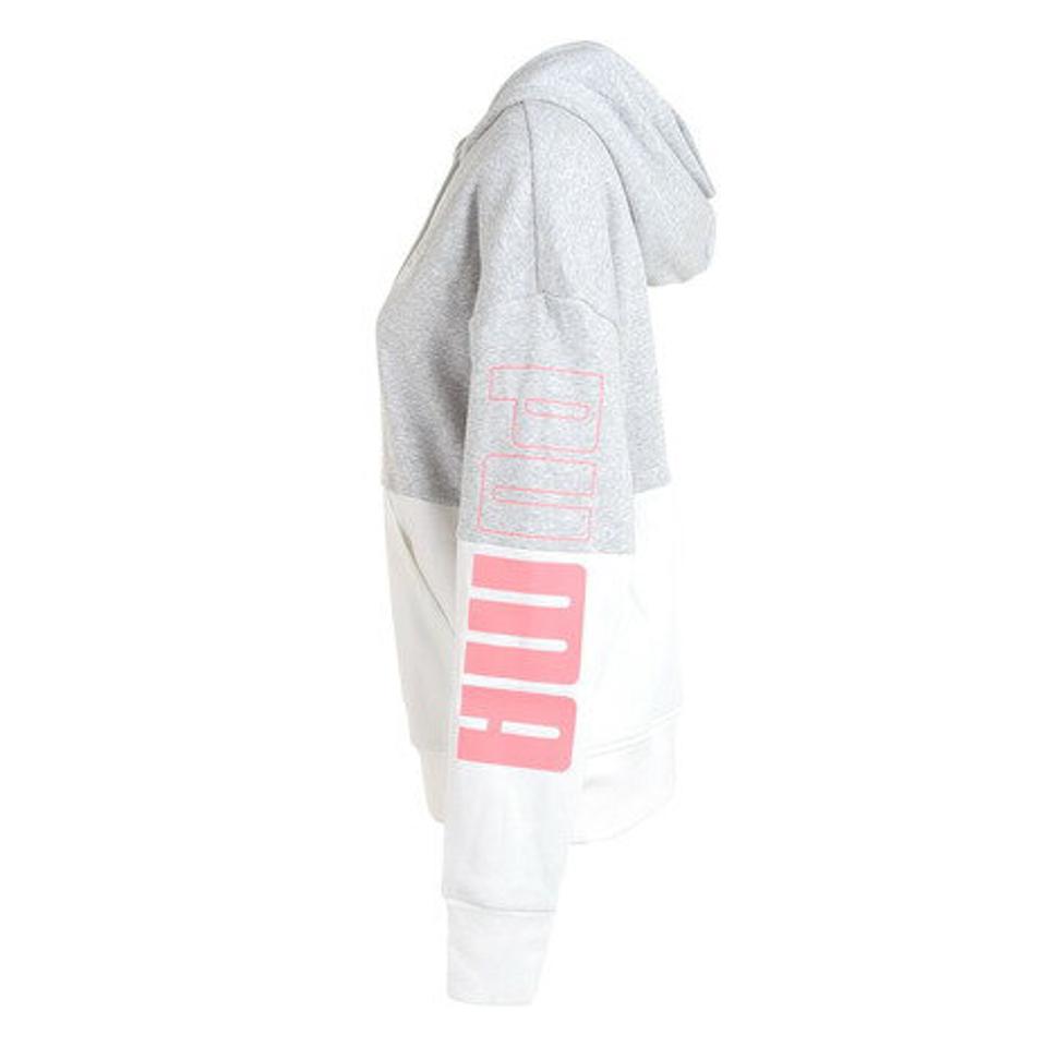 【1/25 24h限定 エントリー＆対象3店舗買い回りで最大P10倍！】プーマ（PUMA）（レディース）PUMA POWER カラーブロック フーディー 678408 04 LGRY
