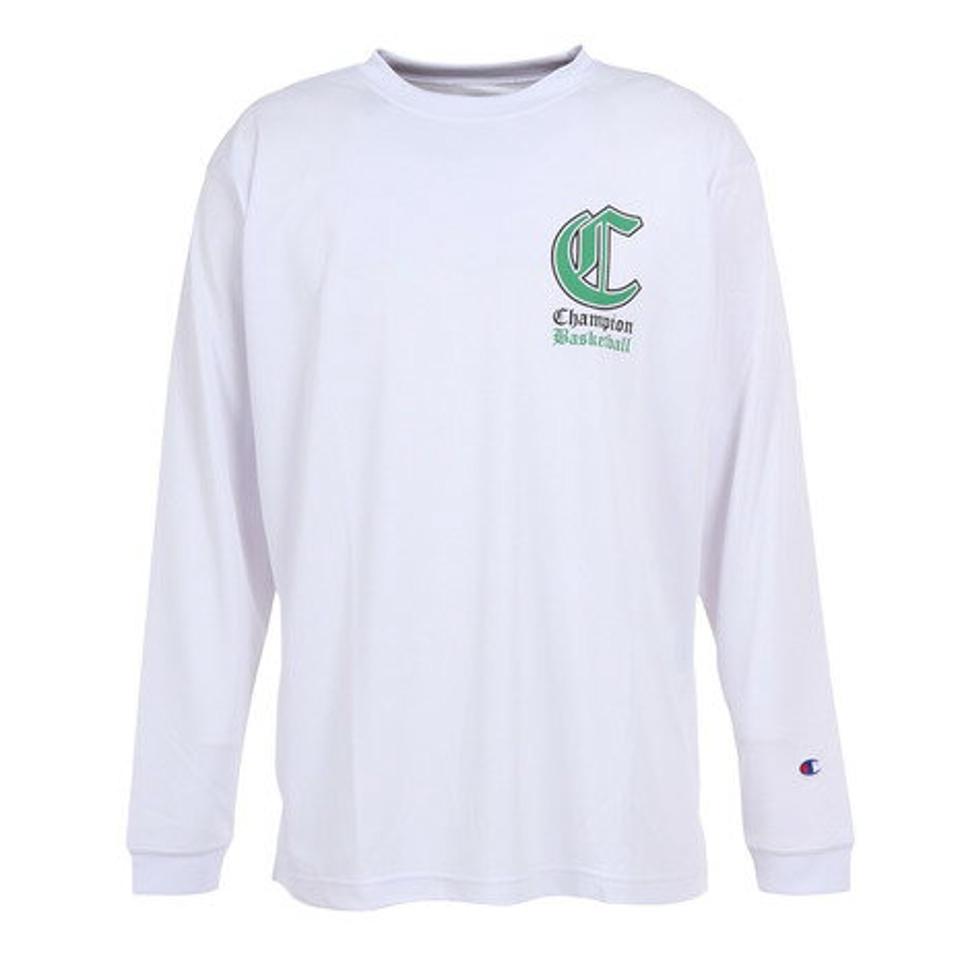 【3点10%OFFクーポン対象！10/12まで】チャンピオン（CHAMPION）（メンズ）バスケットボールウェア ロングスリーブTシャツ C3-YB417 010