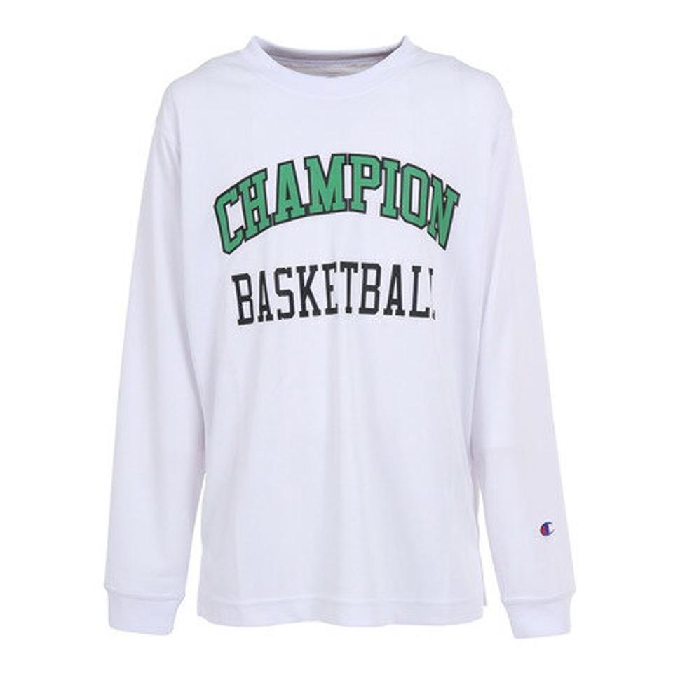 【3点10%OFFクーポン対象！10/12まで】チャンピオン（CHAMPION）（キッズ）バスケットボールウェア ミニ ロングスリーブTシャツ CK-YB416 010