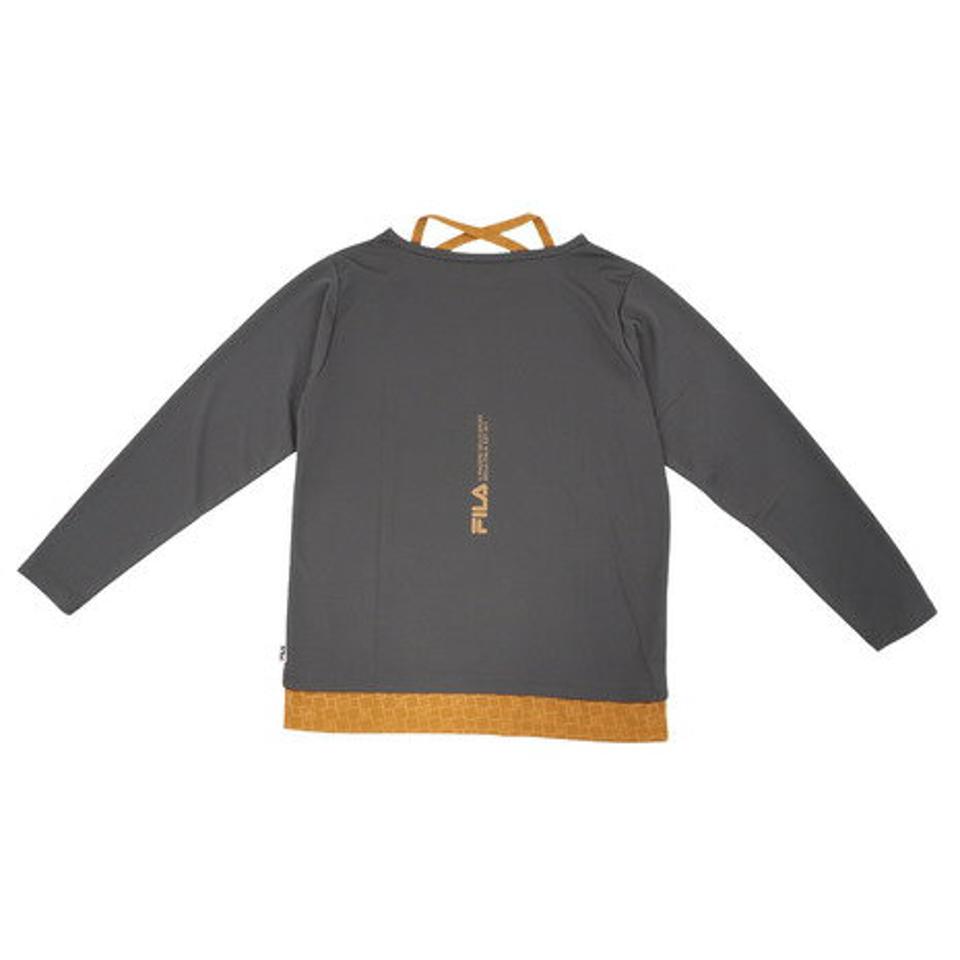 フィラ（FILA）（レディース）長袖エンボス フェイクTシャツ FL6748-31