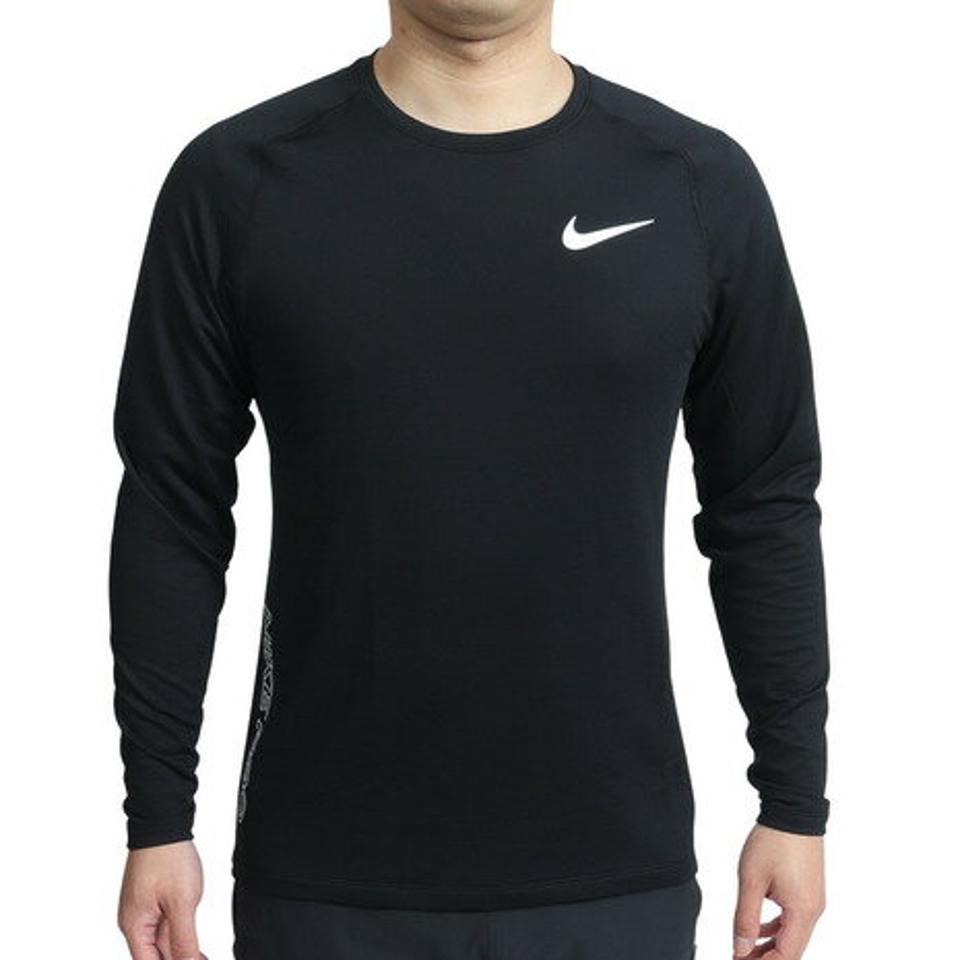 ナイキ（NIKE）（メンズ）長袖Tシャツ メンズ ナイキプロ ワーム クルー DQ5449-010 ブラック ドライフィット 速乾