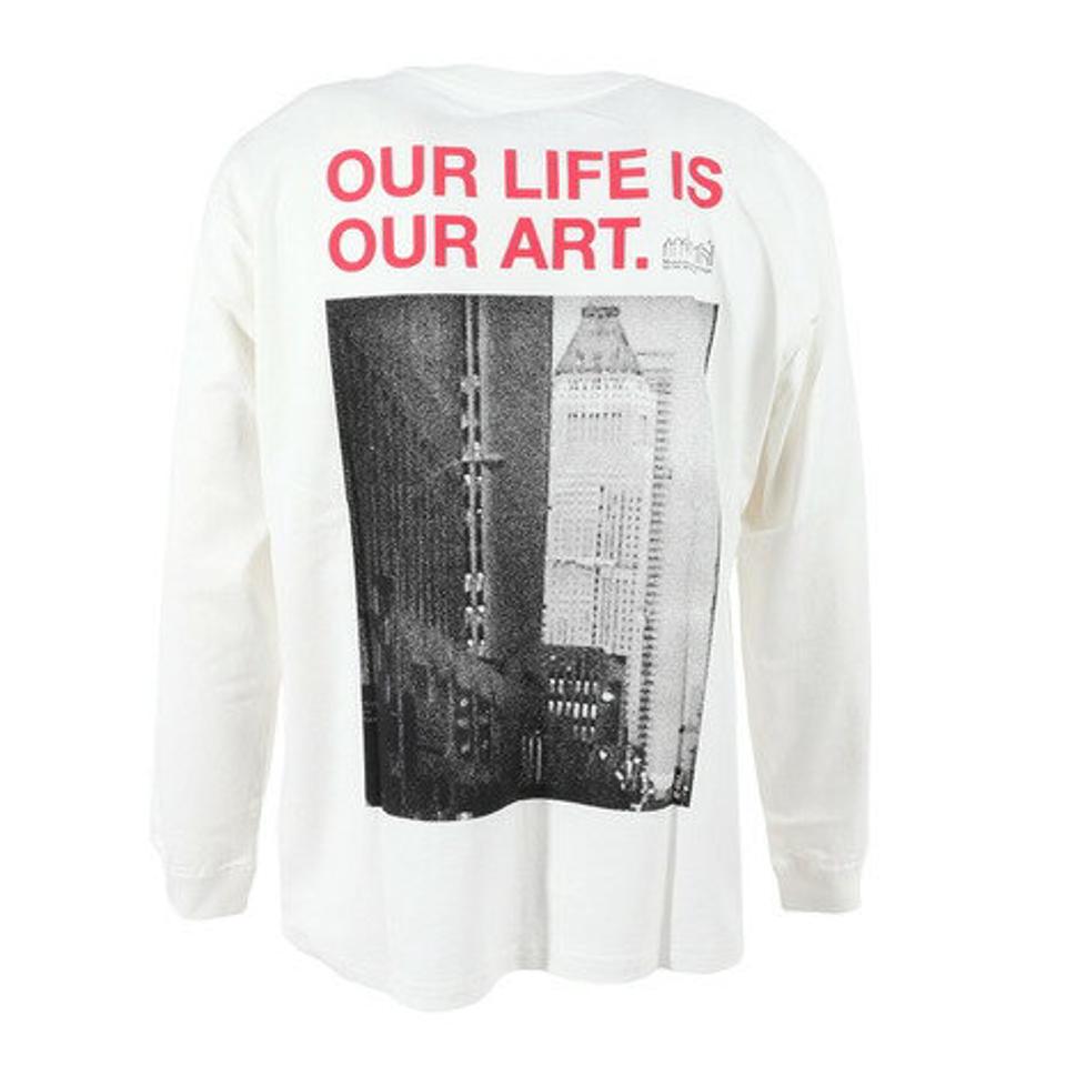 【15%OFFクーポン対象！2/1まで】マンハッタンポーテージ（ManhattanPortage）（メンズ）長袖プリントTシャツ 23FW-MP-M549 WHT