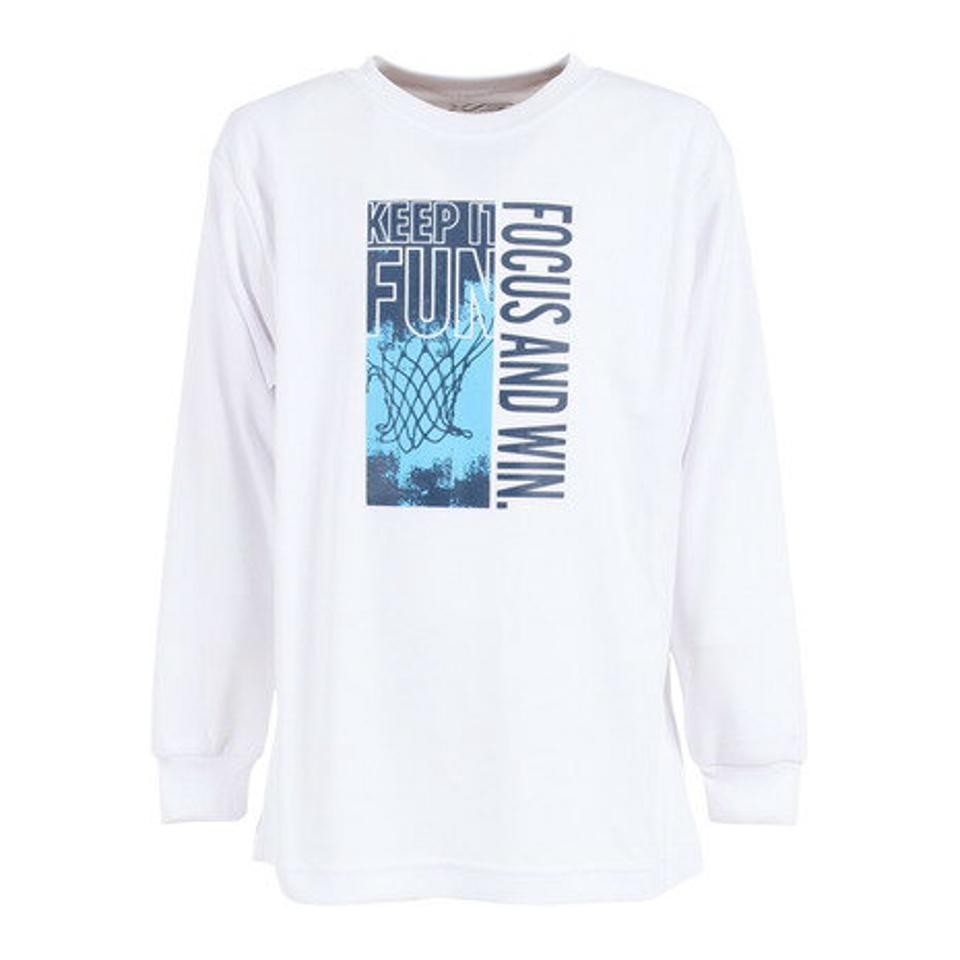 エックスティーエス（XTS）（キッズ）ジュニア バスケットボールウェア ドライプラス 長袖Tシャツ 751TS3ES0033WHT