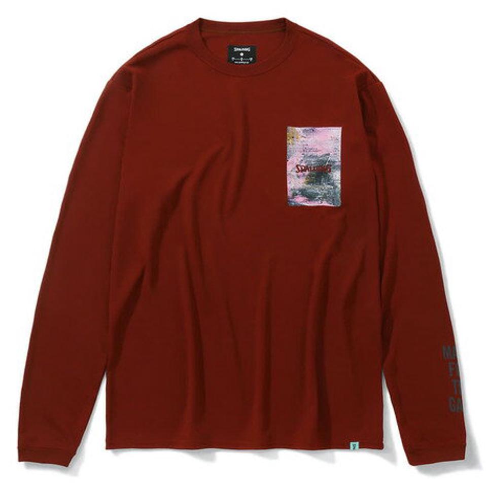 スポルディング（SPALDING）（メンズ、レディース）バスケットボールウェア 長袖Tシャツ ウォールペイント SMT23115FIG