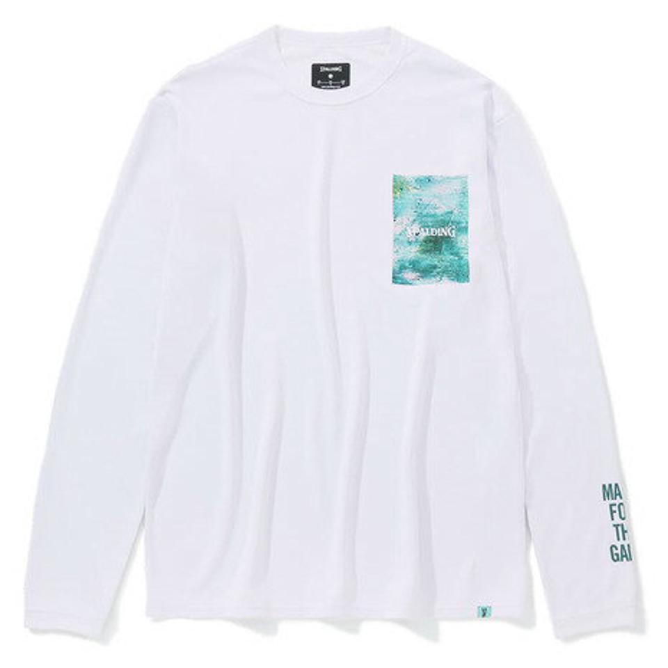 【3点10%OFFクーポン対象！10/12まで】スポルディング（SPALDING）（メンズ）バスケットボールウェア ロングスリーブTシャツ ウォールペイント SMT23115