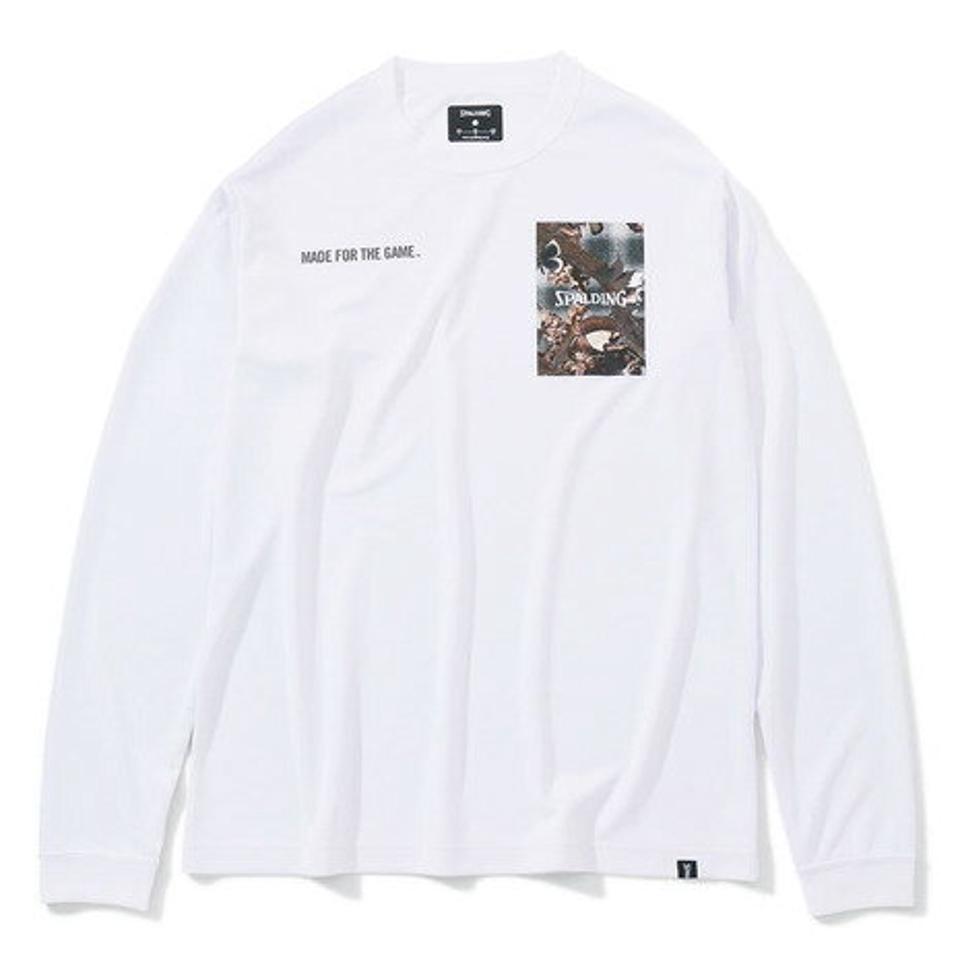スポルディング（SPALDING）（メンズ）バスケットボールウェア ロングスリーブTシャツ バタフライ プレイド SMT23107
