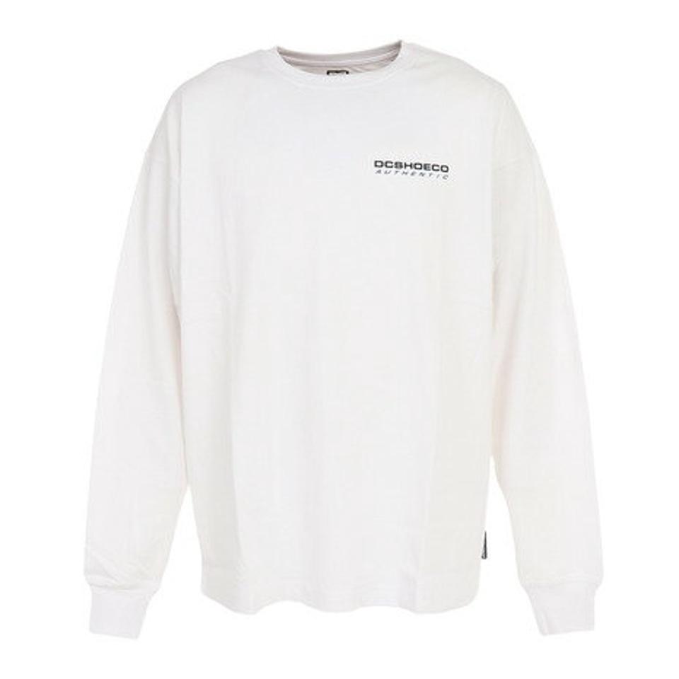 ディーシーシューズ（DC SHOES）（メンズ）AUTHENTIC OBLIQUE ロゴ長袖Tシャツ 23FWDLT234064WHT