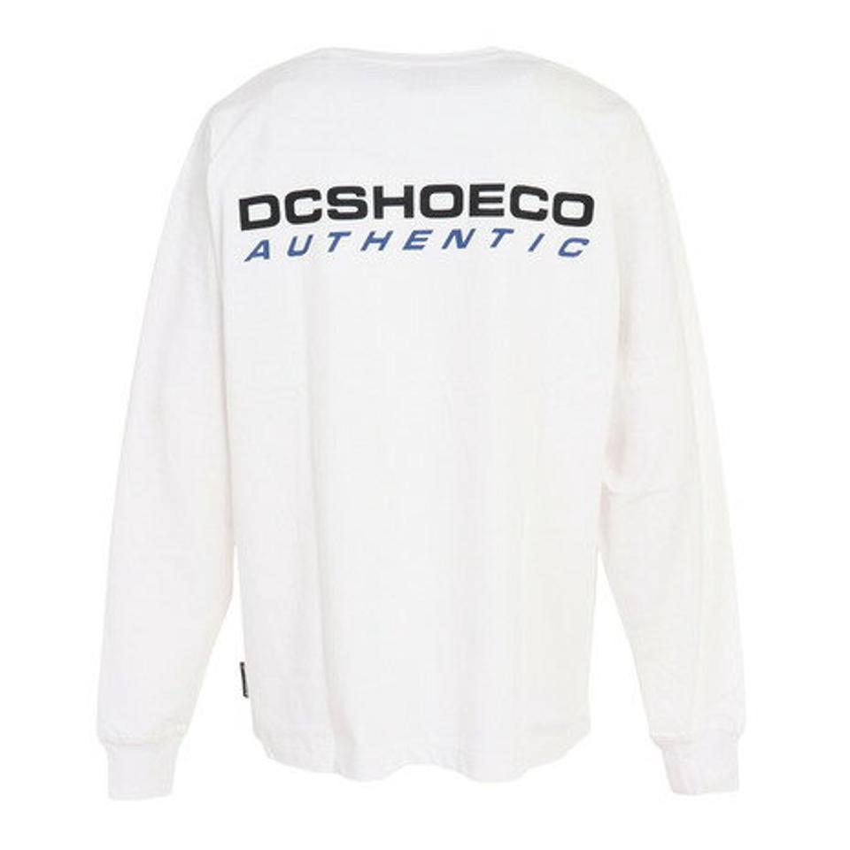 ディーシーシューズ（DC SHOES）（メンズ）AUTHENTIC OBLIQUE ロゴ長袖Tシャツ 23FWDLT234064WHT